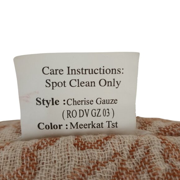 Devi Designs Cherise Gauze Throw Pillow 17"x17" Square Pastel Peach Apricot - Picture 6 of 6